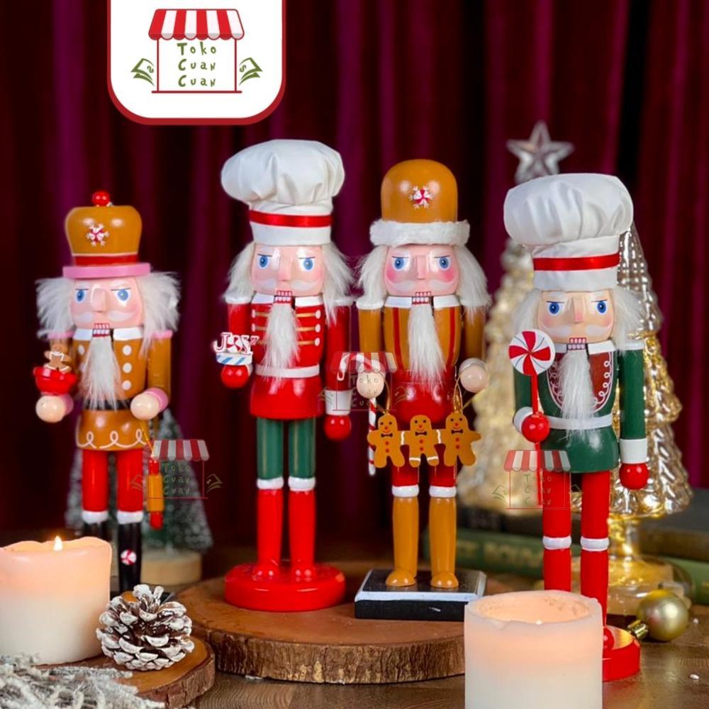 Andreasidu Tcc Christmas Nutcracker Soldier Patung Natal Dekorasi Natal Hiasan Natal Impor Aksesoris