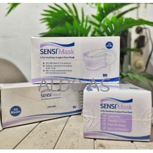 Masker Sensi Headloop 3 Ply Medis 50 Pcs