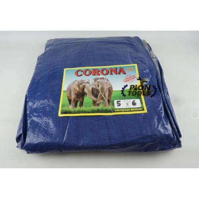 Terpal A2 5x6 Corona 2Gajah (b/s) Terpaulin Terpal plastik Terpal kola
