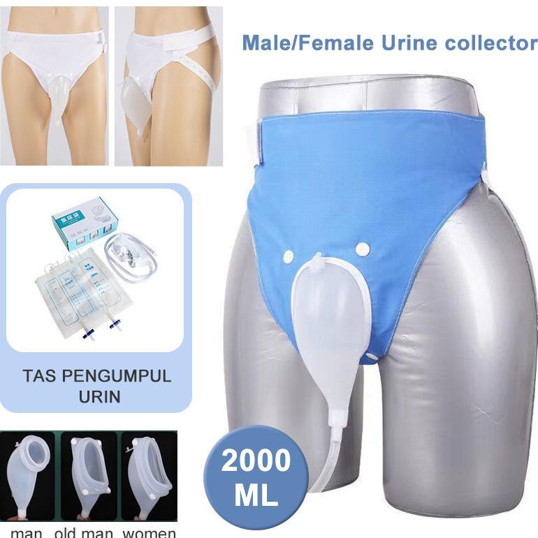 Tas pengumpul urin kateter urin 2000ml /cocok untuk pasien dengan inkontinensia urin / perangkat bua