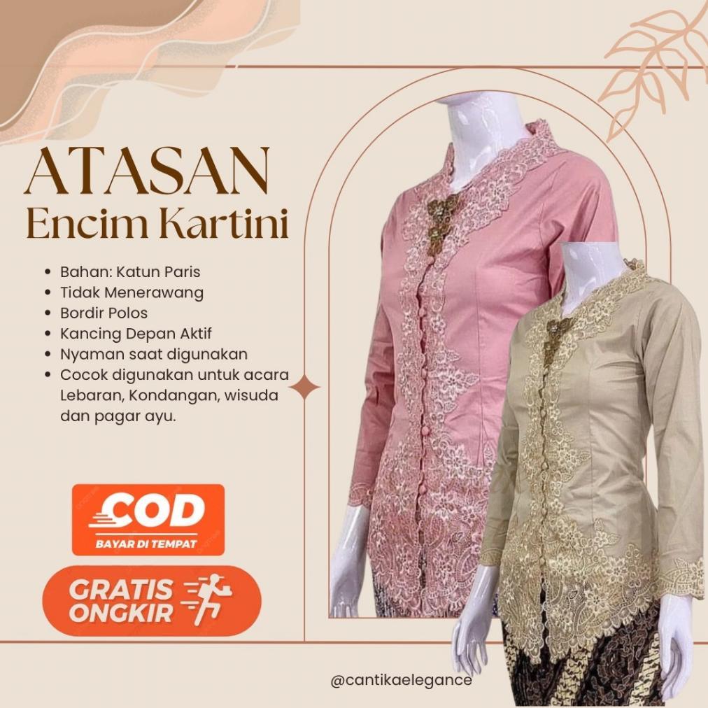 ATASAN KEBAYA ENCIM KARTINI JUMBO LD 120 CM | KEBAYA WISUDA MODERN | KEBAYA PESTA | BAJU KONDANGAN