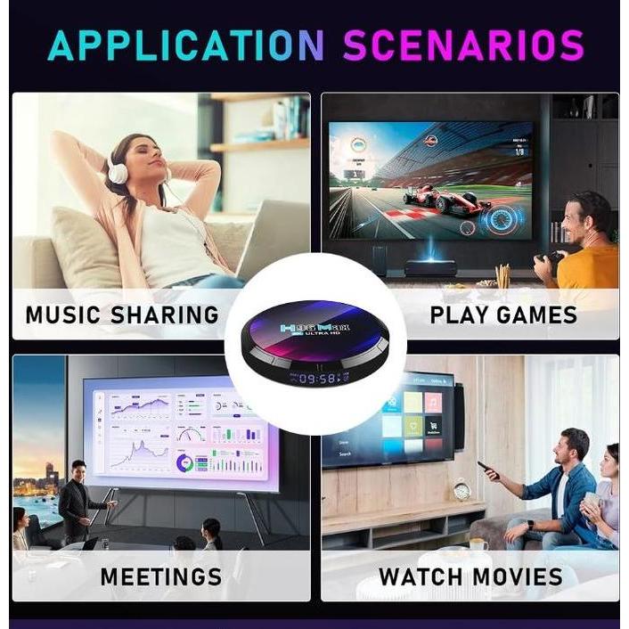 H96 Max 4Gb/64Gb Android 10.0 Stb Android Tv Box Rk3318 Quad Core