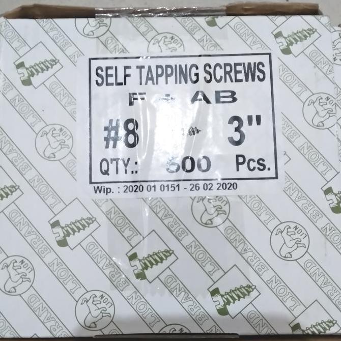 Sekrup Tapping FH 8x3 /Sekrup Tapping kepala Rata/Sekrup Tapping Box