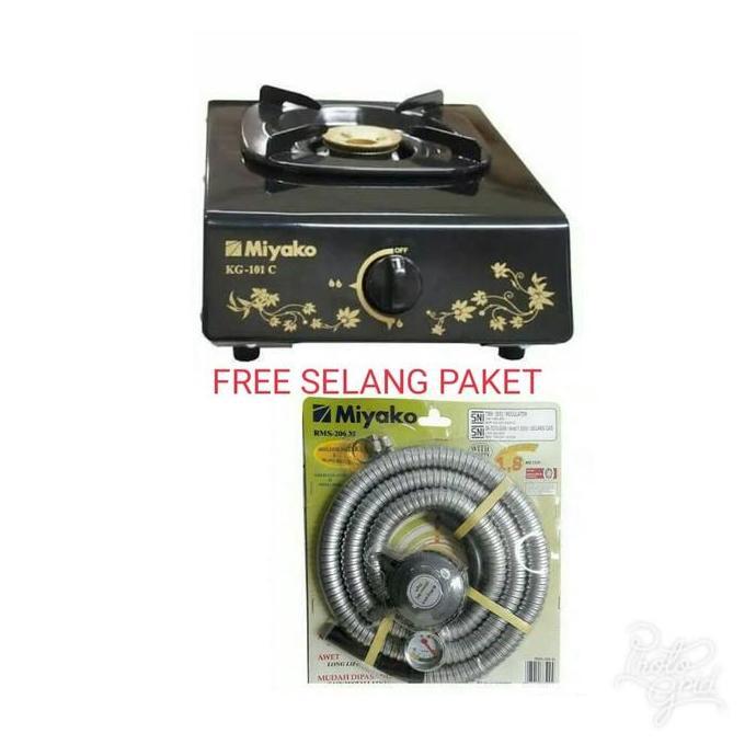 Kompor gas miyako 1tungku free selang paket miyako
