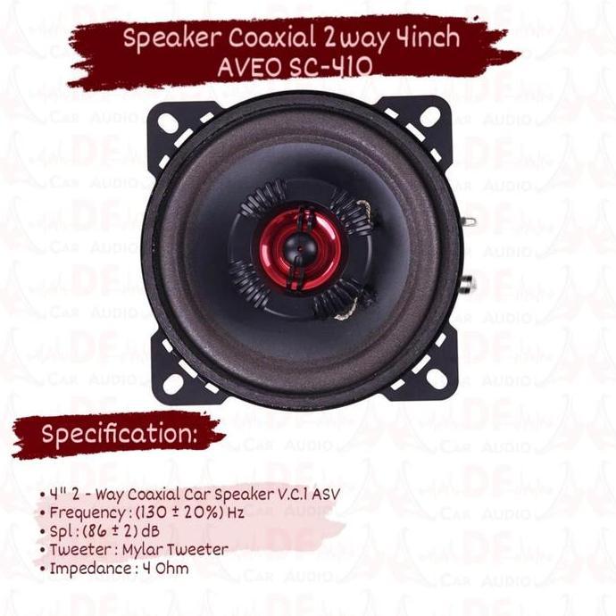 Murah Speaker Mobil Coaxial Aveo 4" [Df Car Audio]