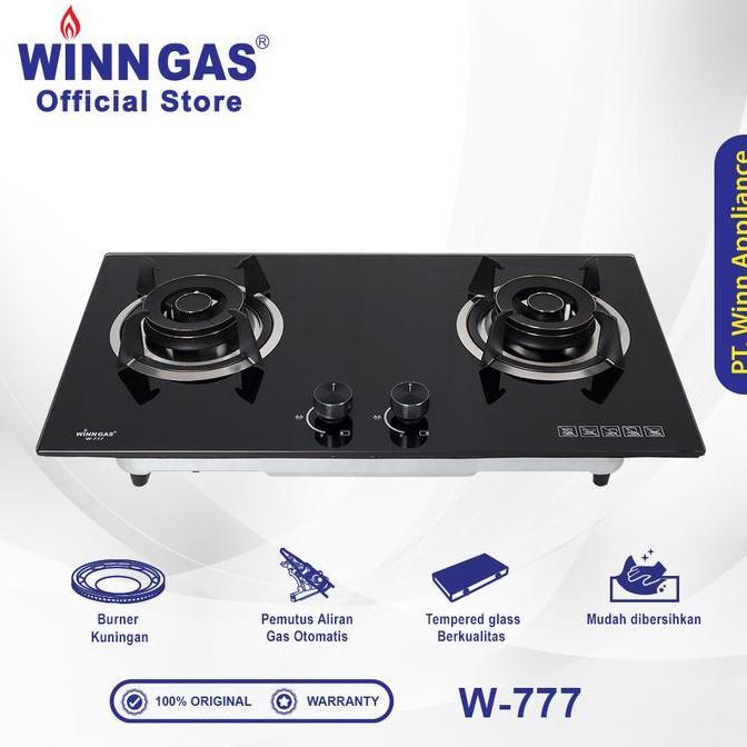 Winn Gas Kompor Gas Tanam 2 Tungku W777