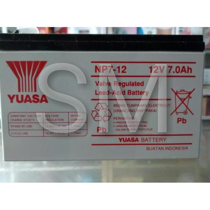 Aki baterai kering MF battery Yuasa 12v 12 volt 7Ah 7 Ampere