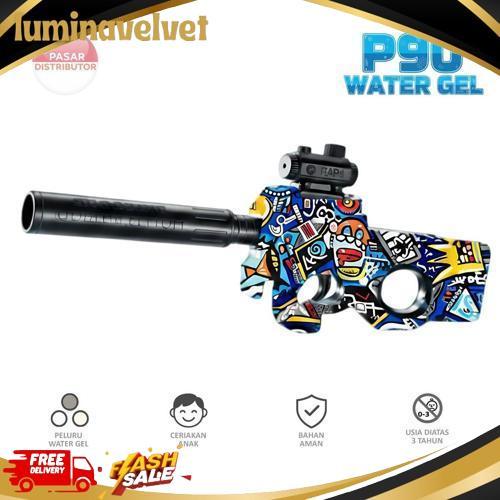 Obral !!! Pasar Distributor Hero Sub Machine P90 Tsg-032 Mainan Tembakan P90 Elektrik Water Gel Blas