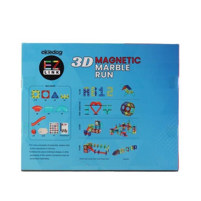 Okiedog EZLink 3D Magnetic Marble Run - Mainan Edukasi Anak