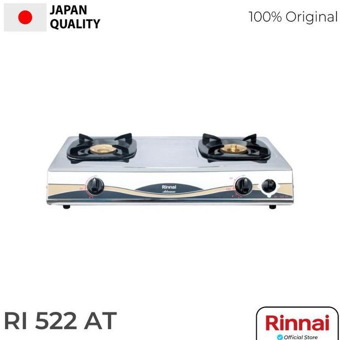 [COD] Rinnai Kompor Gas 2 Tungku RI 522 AT / Kompor Rinnai 2 Tungku RI-522AT / Kompor Gas Rinnai ORI