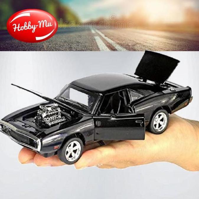 Diecast Miniatur Mobil Dodge Charger Fast Furious Dom 1:32