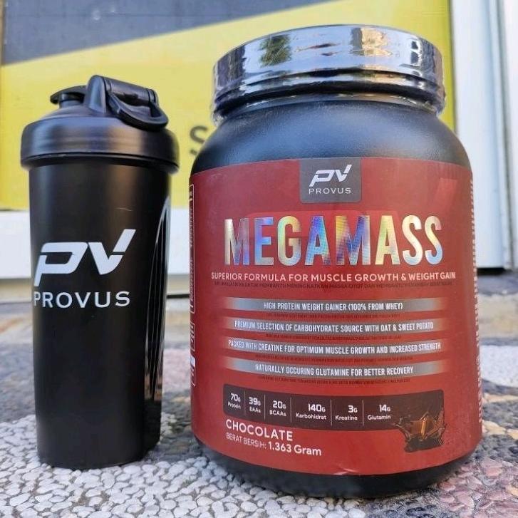 (Promo) Pv Mega Mass Megamass Gainer 3 Lbs 3Lb Lean Weight Gainer Terbaik Bulking Original