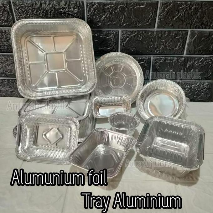 Alumunium Foil Tray 11550 + Tutup / Aluminium Tray Kotak uk 20 x 20  PER 10pcs IQB