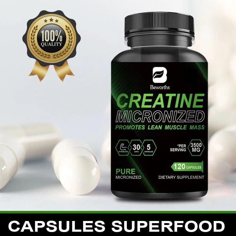 Beworths Usa Creatine Monohydrate 3500Mg 120 Kapsul Original