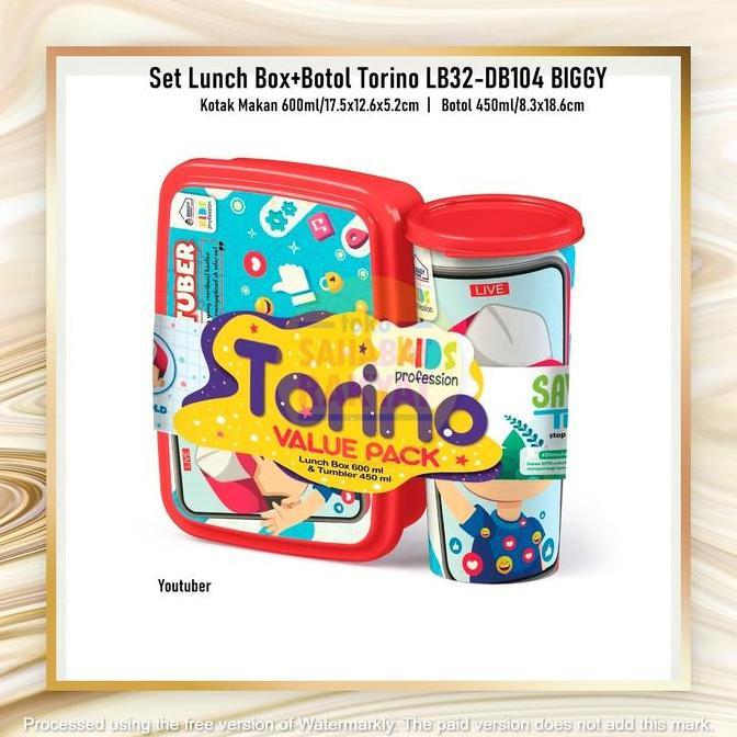 Set Lunch Box Set Kotak Makan Botol Torino LB32-DB104 Biggy