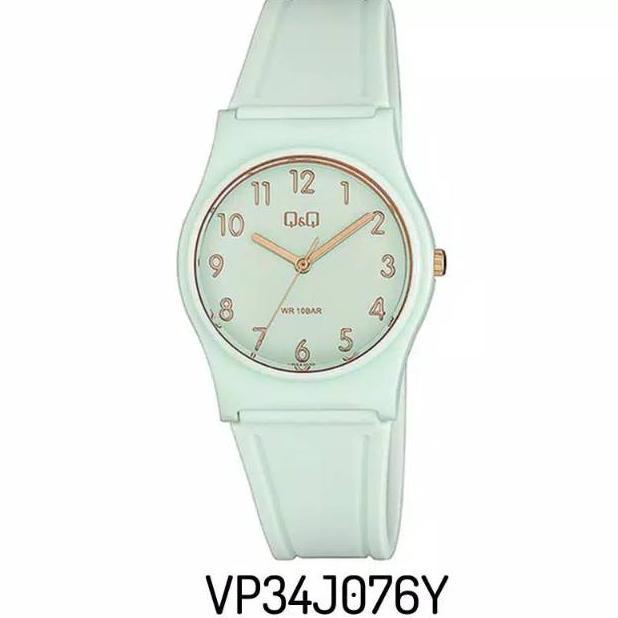 Q&Q ORIGINAL QQ ORI QNQ VP34 RUBBER BAND LADY WATCH vp 34 VP34J075Y - 080Y Jam Tangan