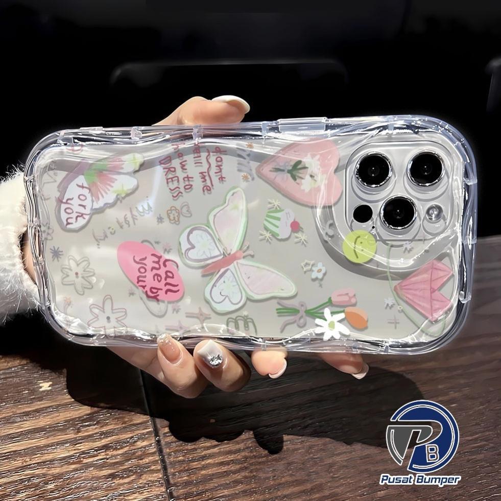 Vf-52 Ss871 Softcase Silikon Kupu Kupu Butterfly Transparan Shockproof For Xiaomi Redmi Mi 14T 14C 1