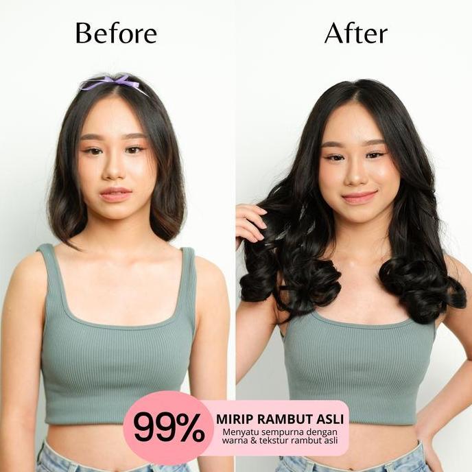 Sissyclip - Sl Curl 30Cm / Hair Clip Keriting Ukuran Pendek Sebahu 30 Cm