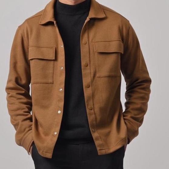 Jaket Pria Jaket Wanita Jaket Shacket Fleece Casual Distro M - XXL