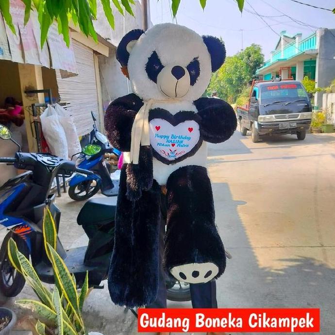 Boneka Panda Big Jumbo 1,2 Meter  Gratis Ukir Nama Atau Print Foto