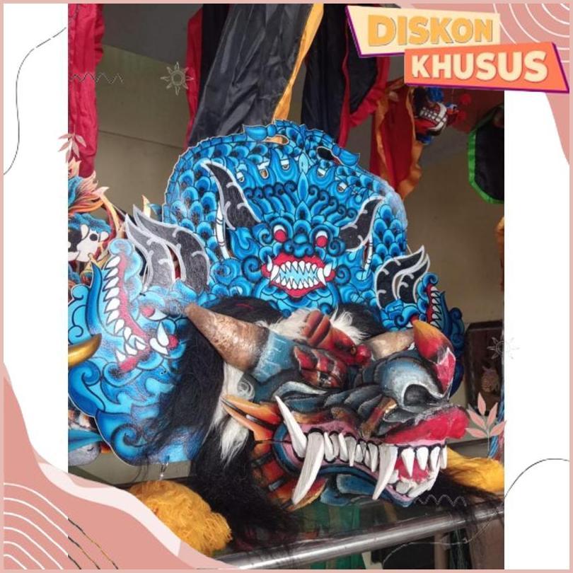 BARONGAN DEVIL ANAK KAYU UKURAN 18-20 WARNA BIRU MERAH DSKN11
