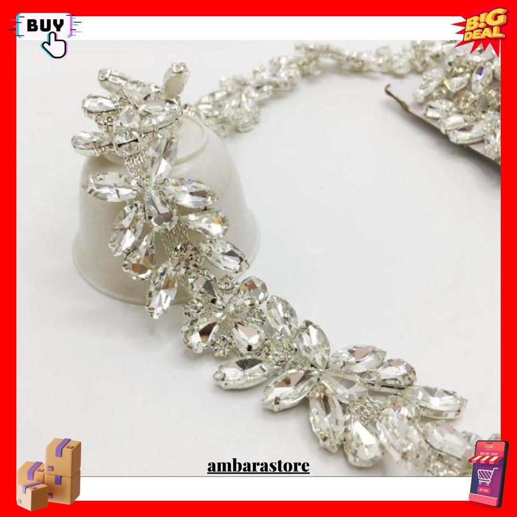Diamond Payet Rankai Kristal Swarovski Payet Bridal Payet Belt Siap Kirim