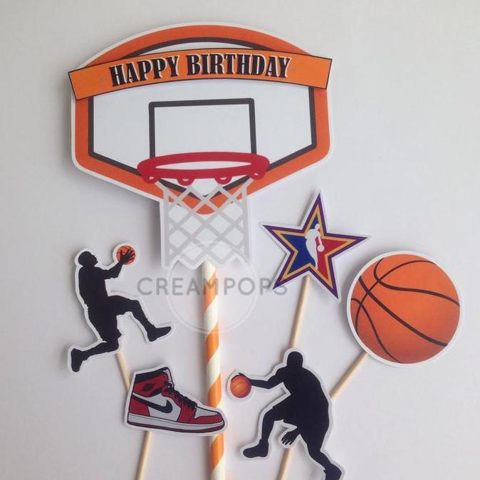 NEW CAKE TOPPER BASKET HAPPY BIRTHDAY ORI