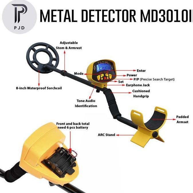 Detektor Emas Logam Gold Metal Detector Digital Md3010Ii Md3010 Ii