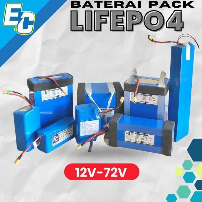 Baterai lithium lifepo4 pengganti aki sepeda motor listrik