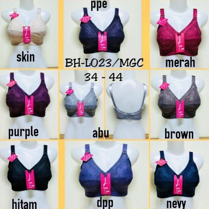 Bh Bra Brukat Big Cup (C) Lydyly L023 Tanpa Kawat Tanpa Busa