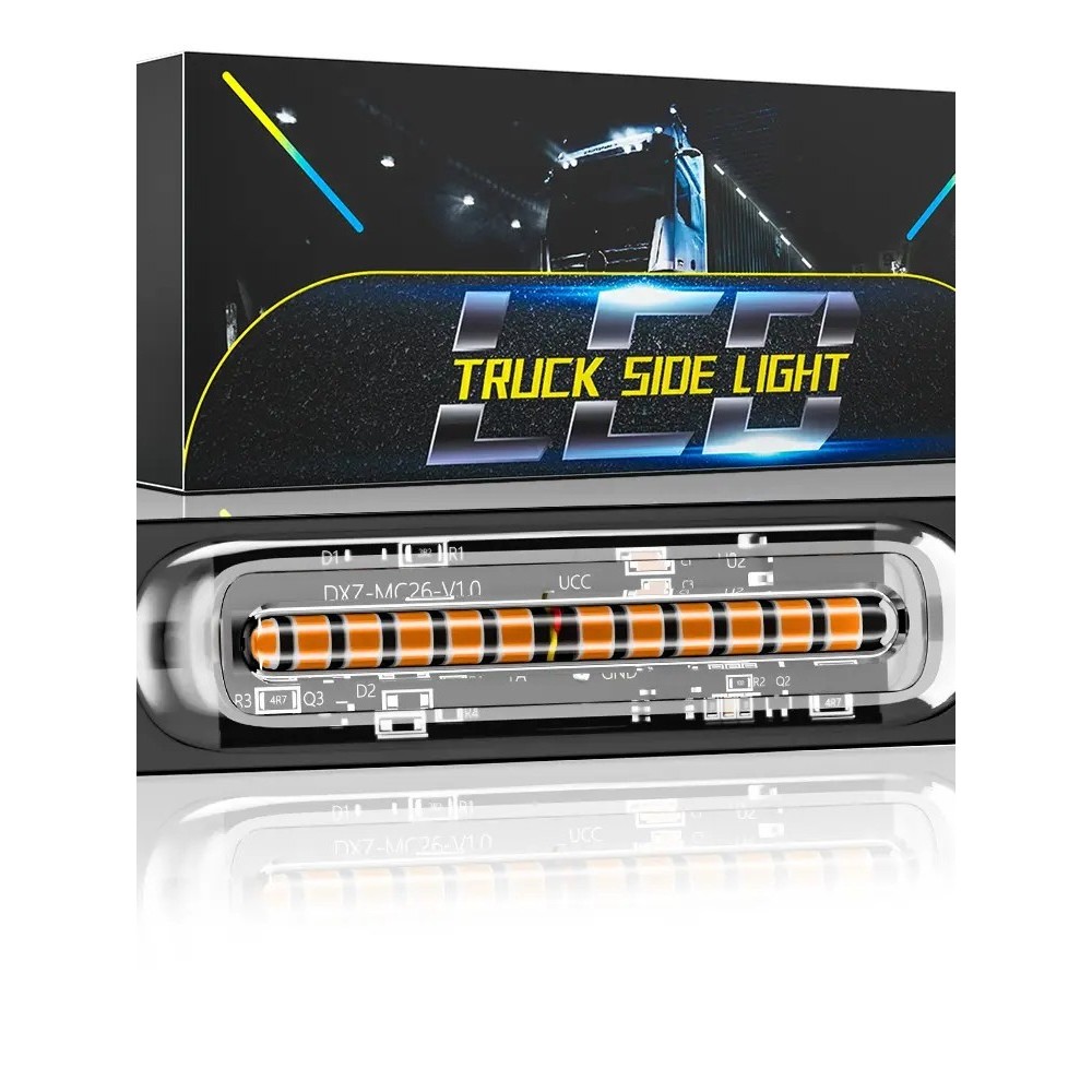 Lampu Peringatan Darurat Truk mobil box atas  2 LED Lampu Kedip Mode Running 12/24 volt