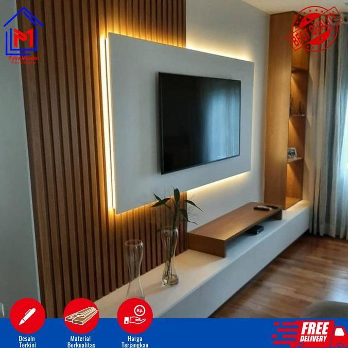 Terlaris Rak Tv / Meja Tv / Backdrop Tv Minimalis / Backdrop Tv Hpl / Lemari Tv