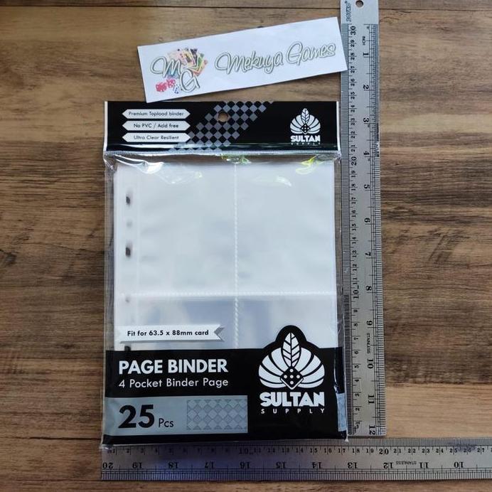 Sultan 4p 8p A5 7 hole 25 Sleeve 4-pocket Page Binder 67x92mm 2R Pokemon Sport KPop 2-ring 3-ring 6-