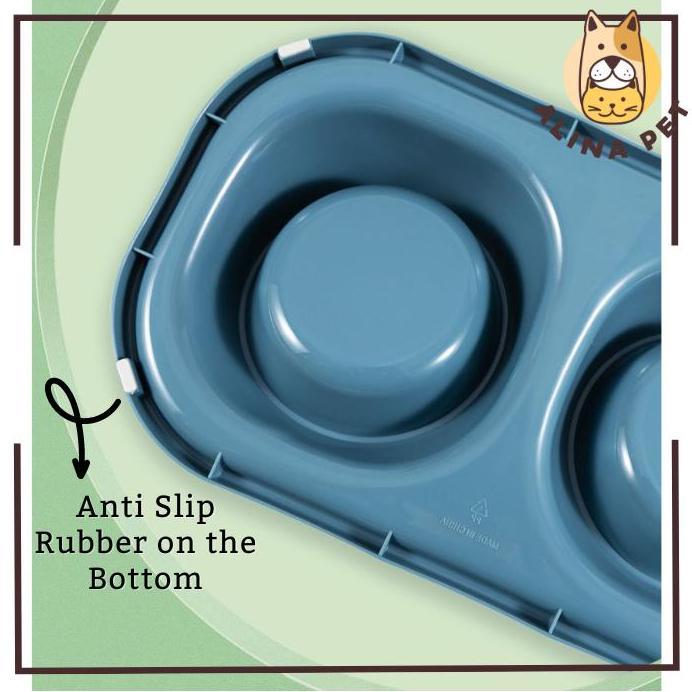 Tempat Makan Anjing Anti Semut 15 TILT Tempat Makan Kucing Double Stainless Bowl Tempat Makan Anjing