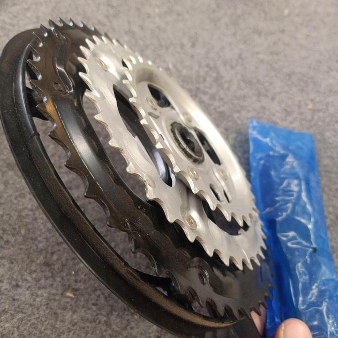 Crank sepeda Prowheel Taiwan Alloy 28/38/48T arm 170mm import