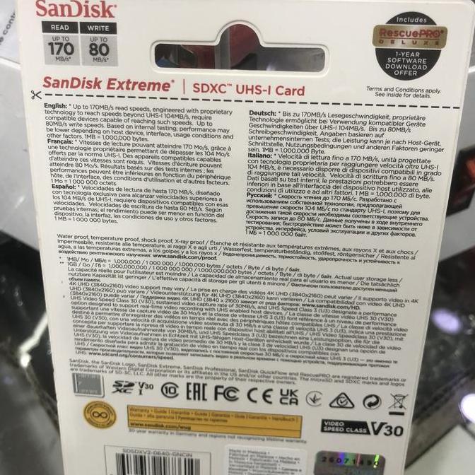 MEMORY SANDISK EXTREME SDHC 64GB - Sandisk sdhc extreme murah