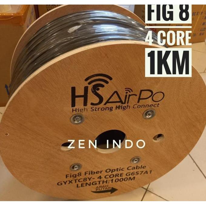 Kabel FO Fig 8 Fig8 4 Core panjang 1000M 1KM HSAIRPO