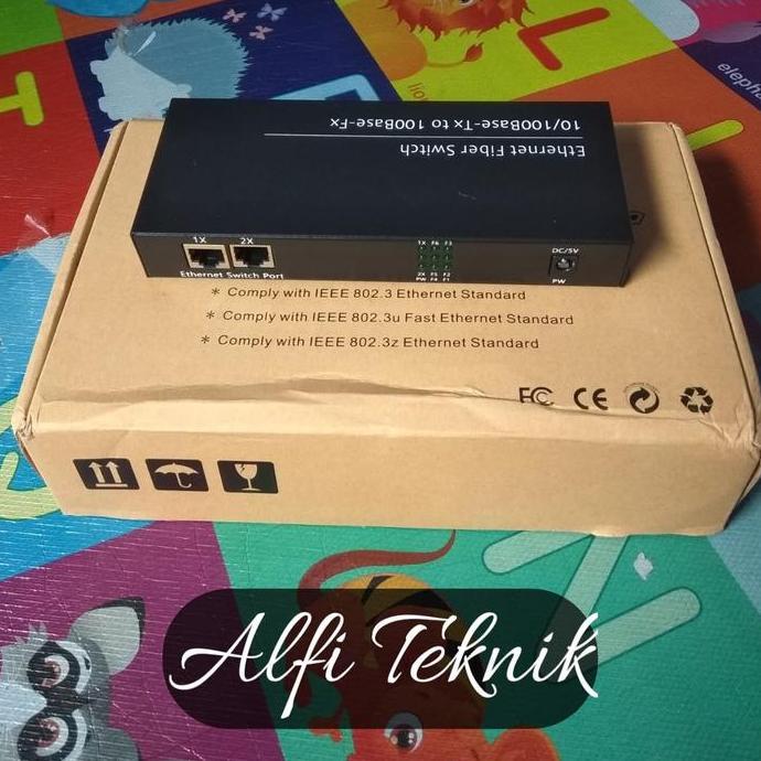 Converter 4 Port Fiber Optik 2 Port LAN