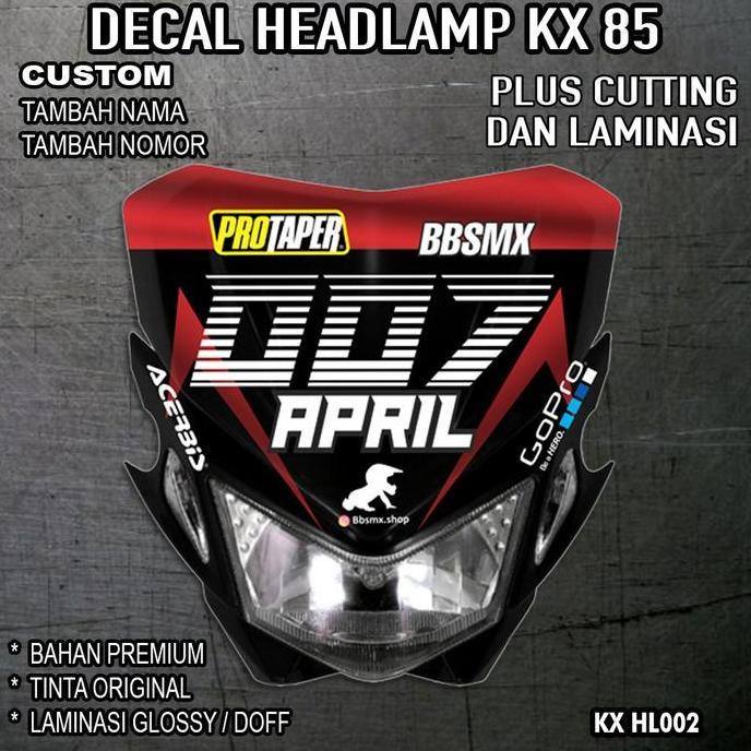 DECALL HEAD LAMP KX 85 BISA CUSTOM