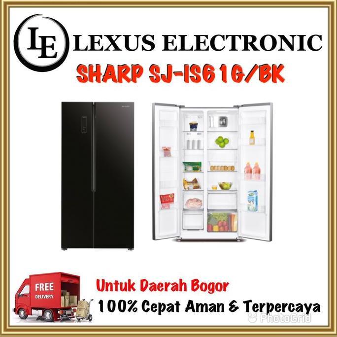 Sale Sharp Kulkas Side By Side | Sj-Is61G/Bk | Sjis61Gbk | Sj Is61 | 563 L