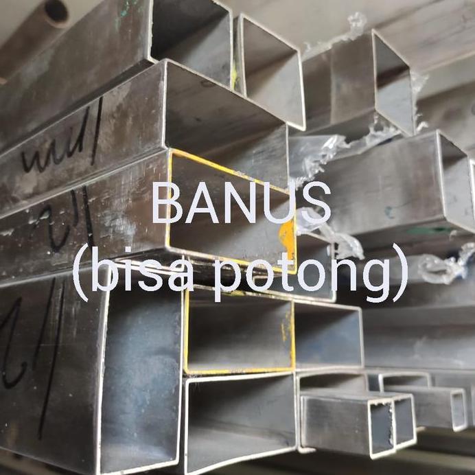 Pipa kotak hollow stainless 3 cm x 6 cm x 1 mm / 30 x 60x 1 mm