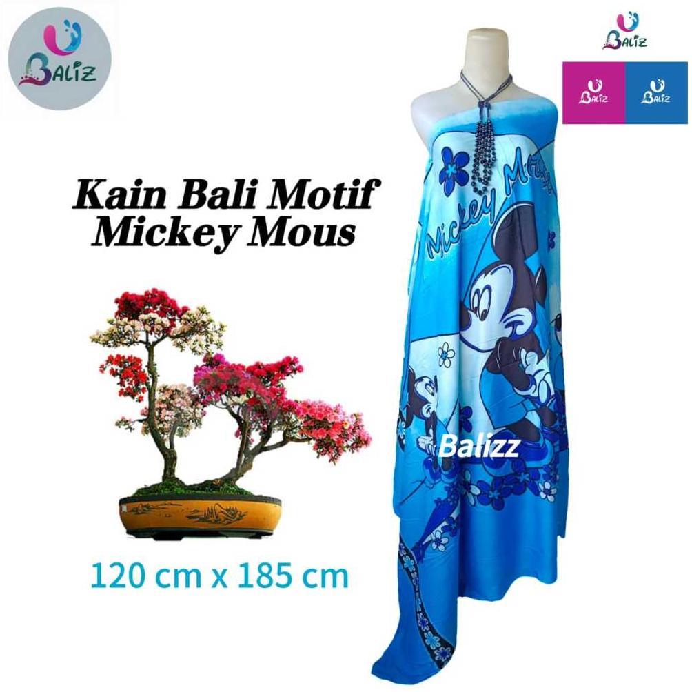 Kain Bali Pantai - Kain Bali Motif Karakter MickeyMous Jumbo - Sarung Pantai Baliz1 - Sarung Bali - 