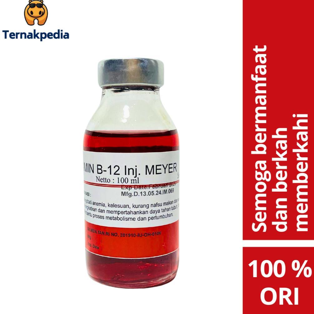 Vitamin B12 Inj Meyer 100 Ml B-12 Injeksi Meningkatkan Daya Tahan Tubuh Hewan B12 Untuk Ternak