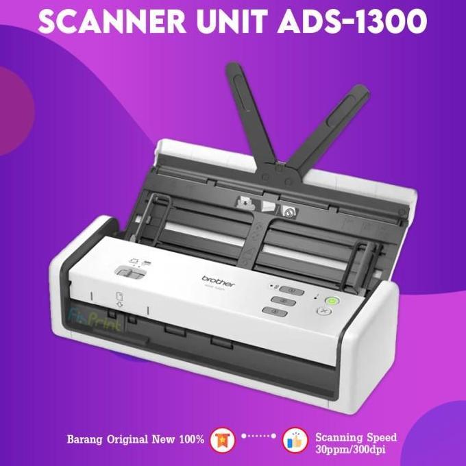 Scanner Brother ADS-1300, Compact Document Scanner ADS 1300 Mesin Portable Scan Dokumen ADS1300 Peng