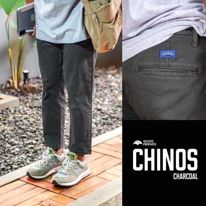 GOODFRIENDS Celana Ankle Pants CHINOS Charcoal