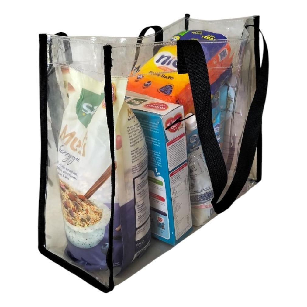 Tas Belanja Mika Tebal 05 Transparan Ukuran Besar Tas Mika Serba Guna