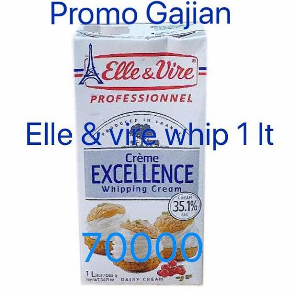 Elle Vire Whipping Cream 1 Lt / Elle & Vire Elle&Vire Krim Kental
