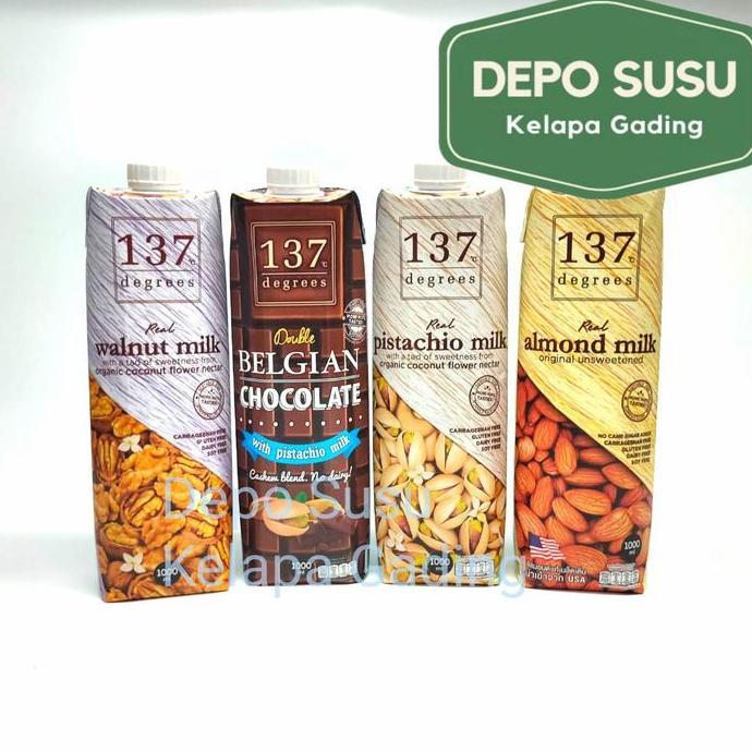 137 Degrees 1L Almond Milk Walnut Pistachio Chocolate | 1000Ml Susu