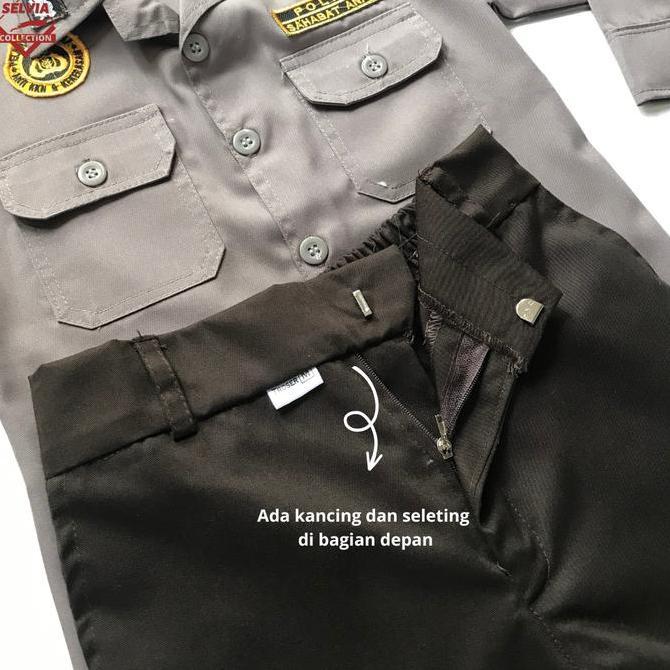 rck Baju Cita-Cita Polisi Anak Perempuan/Laki-Laki Lengkap