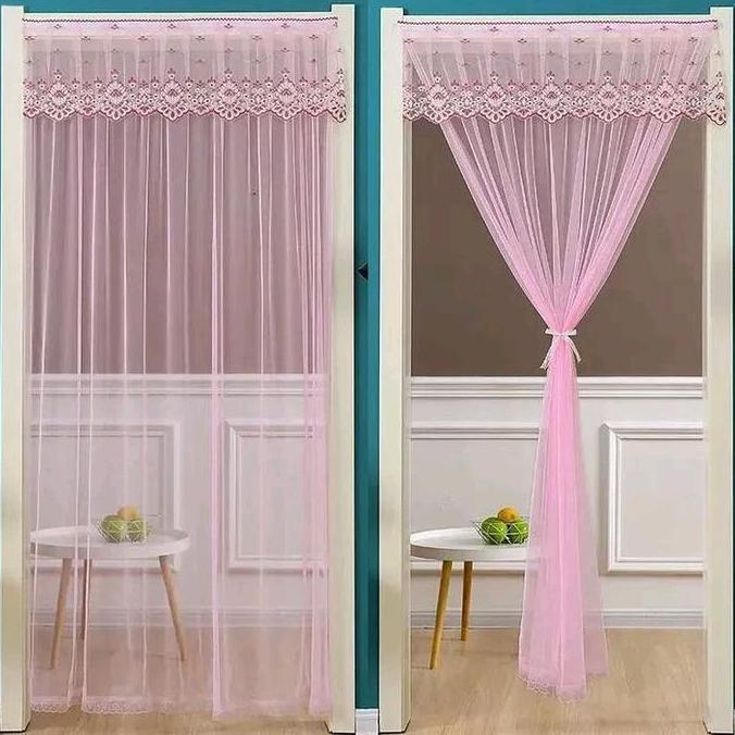 NEW HORDENG TIRAI PINTU KAMAR ANTI NYAMUK RENDA KAIN JARING HALUS ORI
